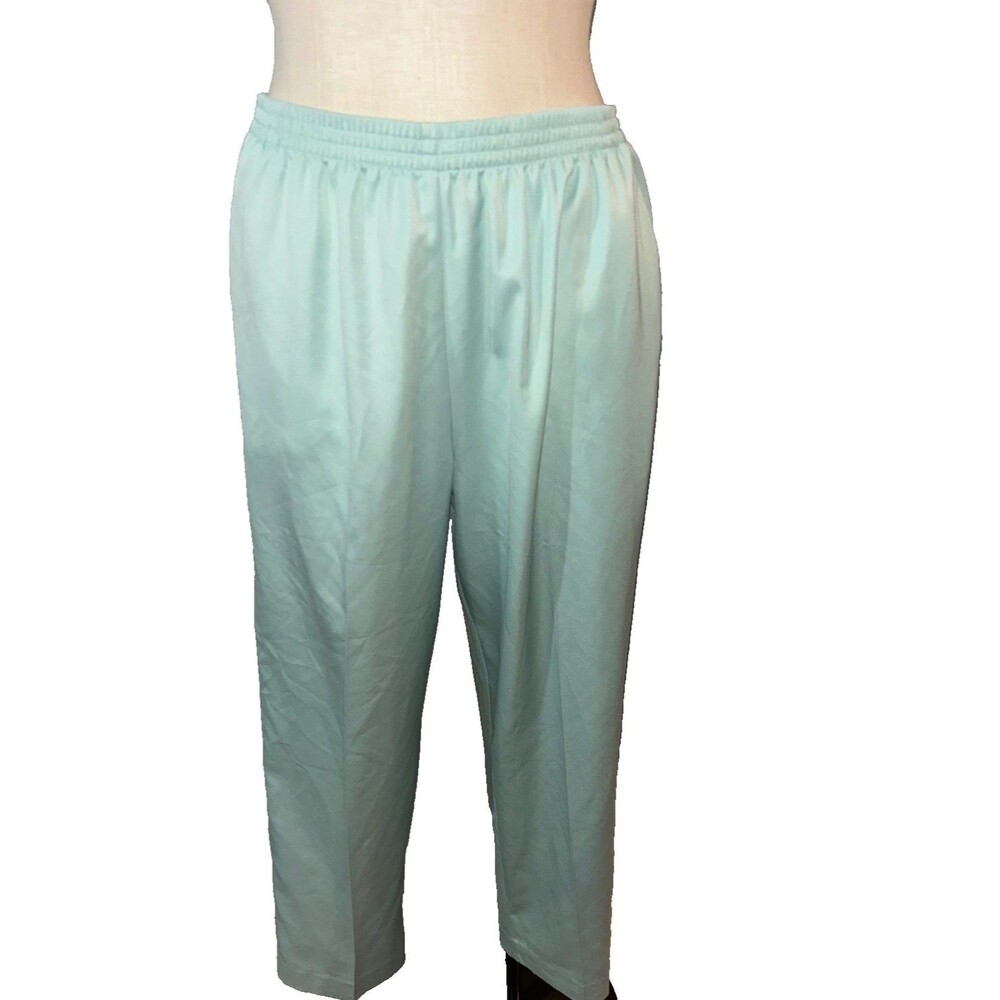 Alfred Dunner Vintage NWT Women’s Pull On Pants size 12 Petite Mint Green